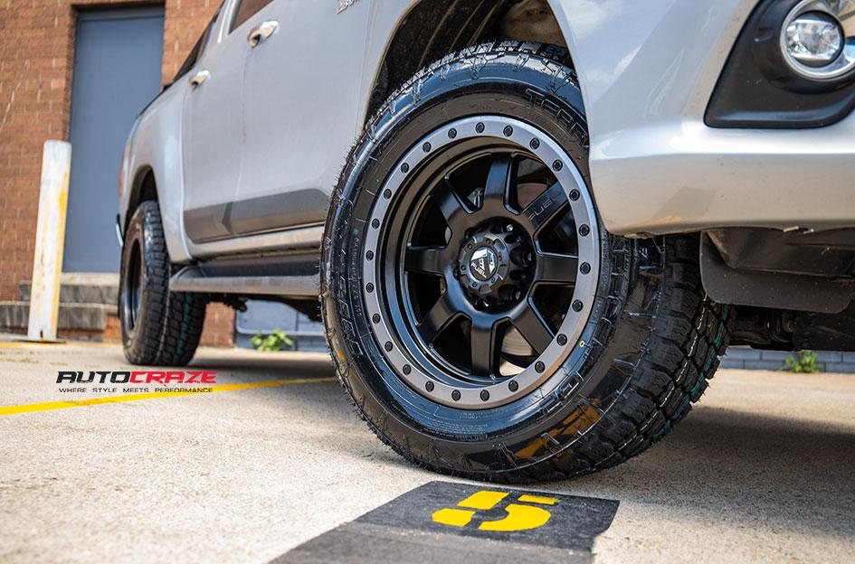 TOYOTA HILUX N80 4WD TROPHY MATTE BLACK WITH ANTHRACITE RING